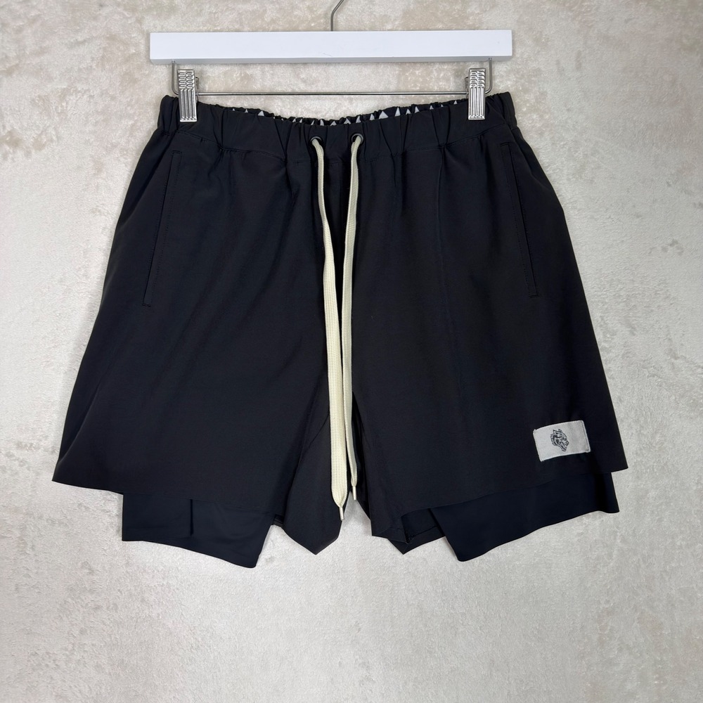 Darc Sport Compression Training Shorts Black Wolf Head Limited Edition Size M